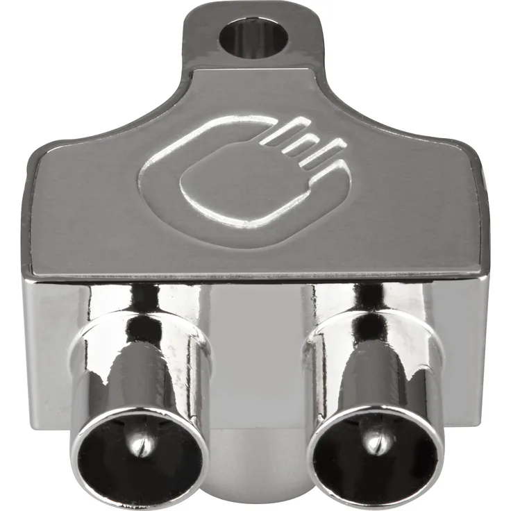 Oehlbach Antenna SP12 Antennen-Verteiler - geschirmtes Metallgehäuse - Zweigeräte-Verteiler für TV/Radio - Koax-Kupplung auf Koax-Stecker - DVB-T2 DVB-C2 HDTV UHD - silber