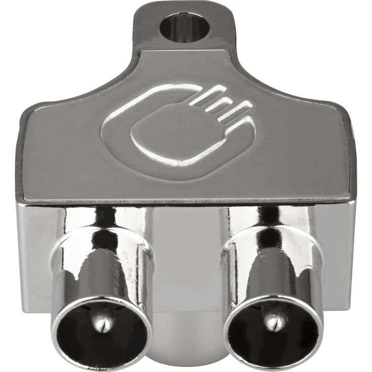Oehlbach Antenna SP12 Antennen-Verteiler - geschirmtes Metallgehäuse - Zweigeräte-Verteiler für TV/Radio - Koax-Kupplung auf Koax-Stecker - DVB-T2 DVB-C2 HDTV UHD - silber
