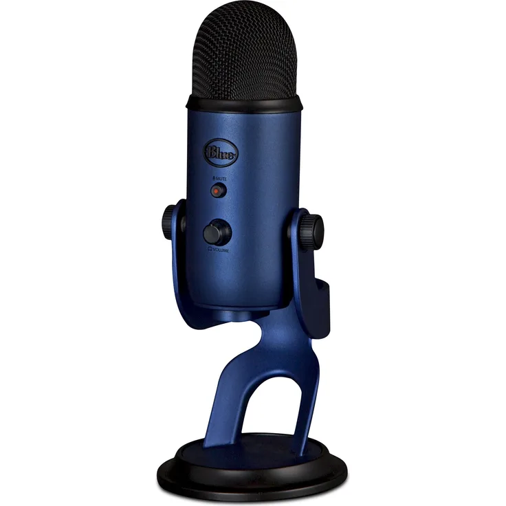 Blue Microphones Yeti USB-Mikrofon für Aufnahme und Streaming auf PC und Mac, verstellbares Stativ, Plug und Play - Mitternachts