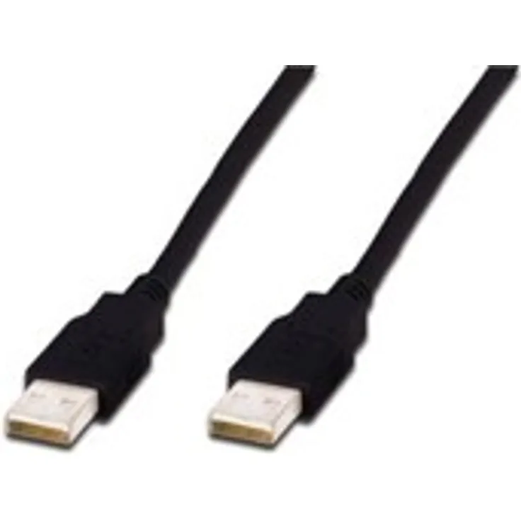ASSMANN USB 2.0 Anschlusskabel, Typ A Stecker-Stecker, 1.8m, Schwarz