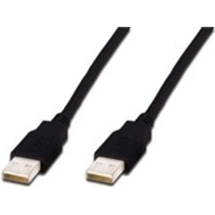 ASSMANN USB 2.0 Anschlusskabel, Typ A Stecker-Stecker, 1.8m, Schwarz – Bild 1