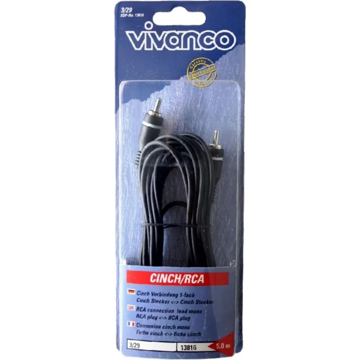 Verbindungskabel 1x Cinch-Audio 5m