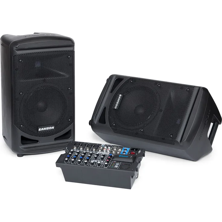 'Notebooks bestehend aus 2 Boxen DJ-8 ''+ 1 mit Bühne-eingebaute 2 x 400 W Peak Power.