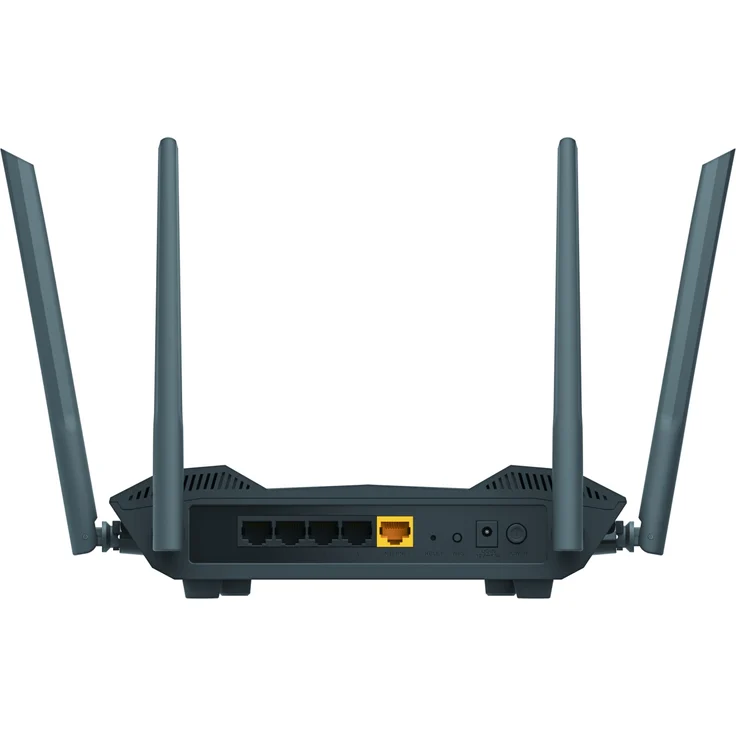D-Link DIR-X1560 AX1500 EXO WI-Fi 6 Router (2,4 & 5 GHz, 1.500 Mbit-s, 802.11a-b-g-n-ac-ax, OFDMA, MU-MIMO, WPA3, 4 x 10-100-1000 LAN-Anschluss, Tischgerät), schwarz – Bild 4