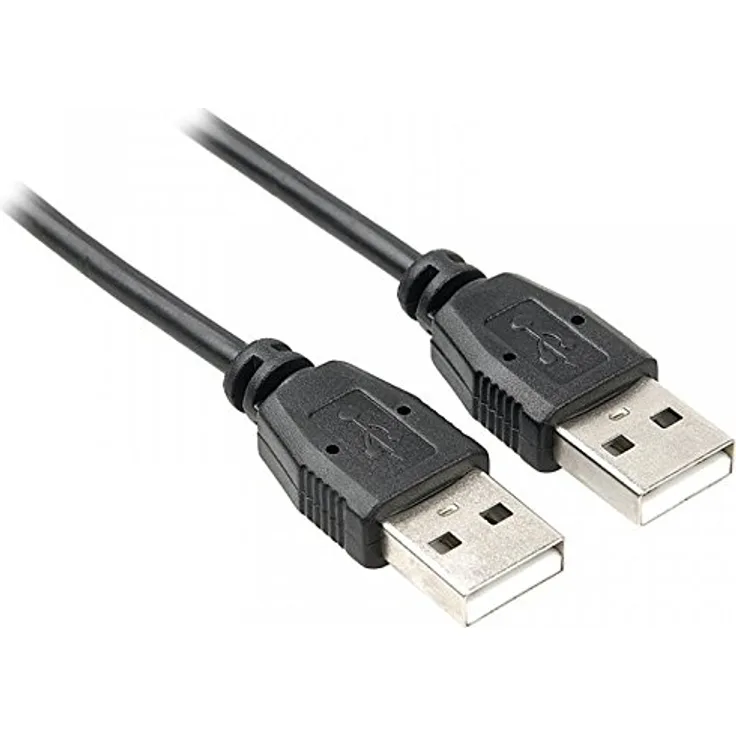 AKYGA AK-USB-11 Anschluss-Datenkabel USB 2.0 Stecker A an Stecker A 1,8m schwarz