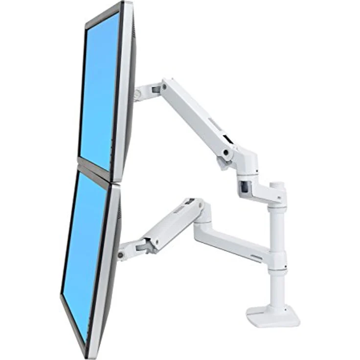 ERGOTRON 45-492-216 LX Doppelschirmlösung für Tischmontage LX hoher Pfahl – Bild 1
