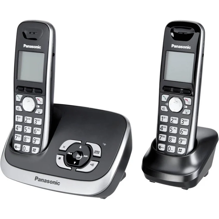 Panasonic KX-TG6522GB Duo Schnurlostelefon mit Anrufbeantworter schwarz – Bild 3