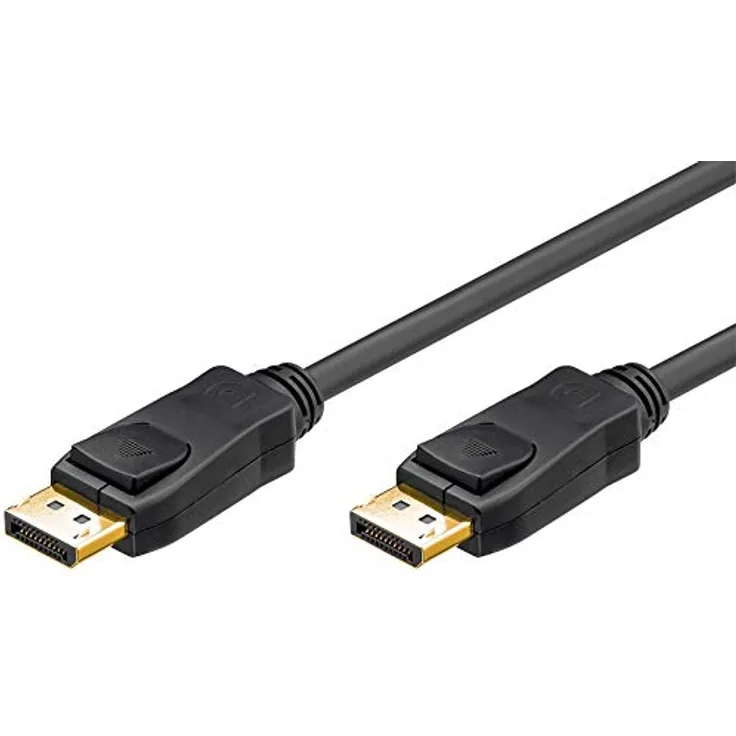 Goobay 49960 DisplayPort Verbindungskabel 1.2, 4K, vergoldet, DisplayPort-Stecker auf DisplayPort-Stecker für Übertragung von Video-Audio Signalen, 3 Meter