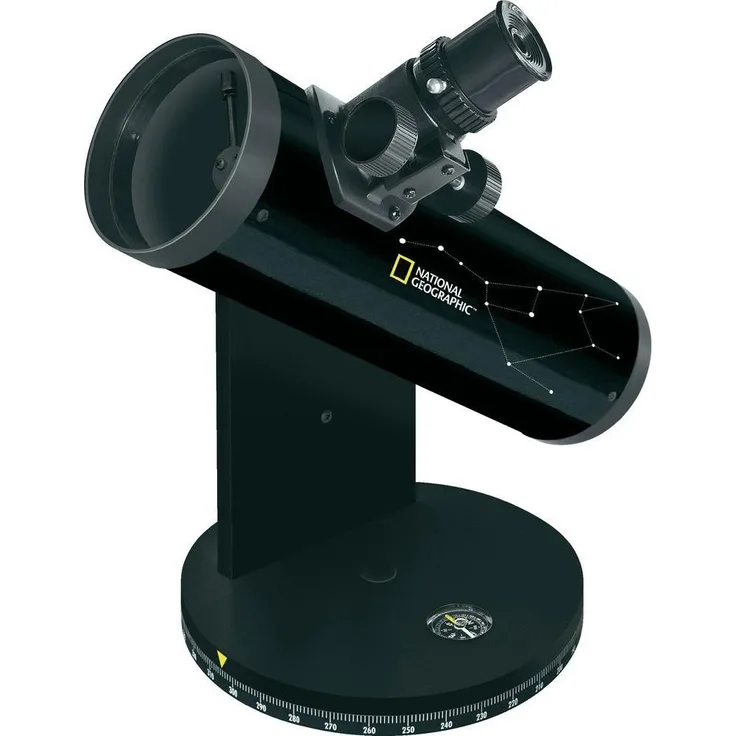 National Geographic Teleskop 76-350 Compact Dobson mit Tischstativ und umfangreichem Zubehör zum Start in die Astronomie