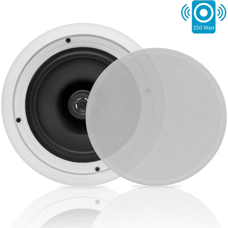 Pyle PDIC81RD - Lautsprecher (AC, in-Wand/in-Decke, Verkabelt, Terminal, 50 - 20000 Hz, Weiß)