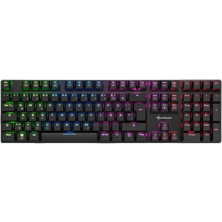 Sharkoon PureWriter RGB Red - Tastatur - Hintergrundbeleuchtung - USB - Deutsch QWERTZ - Kailh Red (4044951021451) – Bild 2