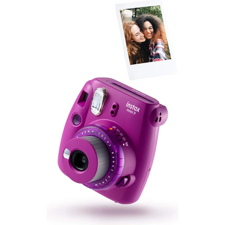 Fujifilm Instax Mini 9 Clear Kamera mit 10 Aufnahmen, Violett