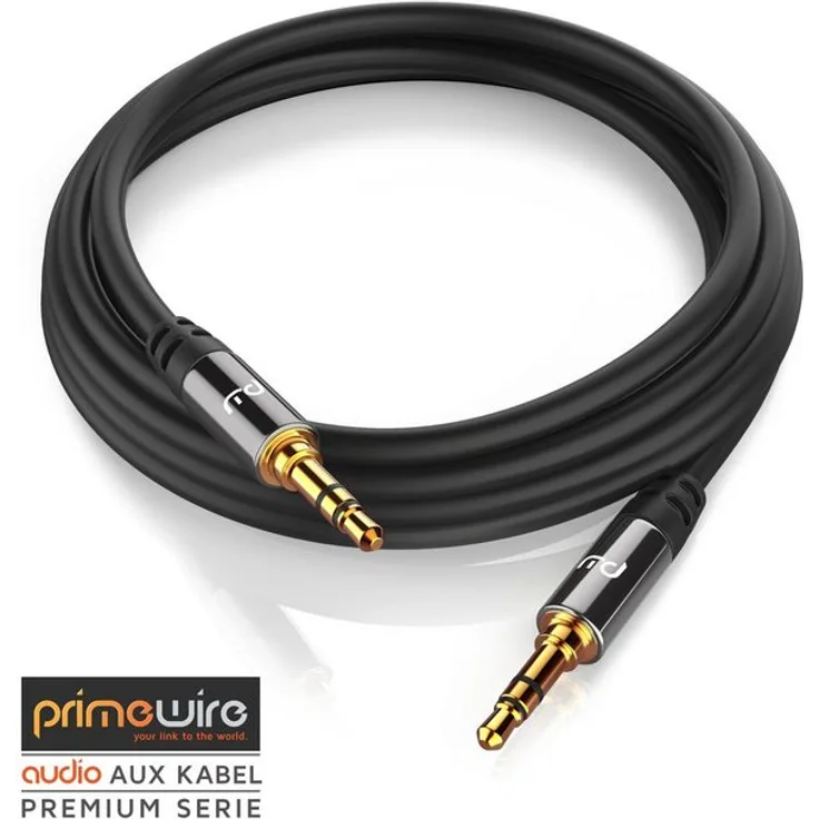 Primewire HiFi AUX Klinkenkabel für Audiogeräte »3.5mm Stecker auf 3.5mm Stecker - Premium Series«