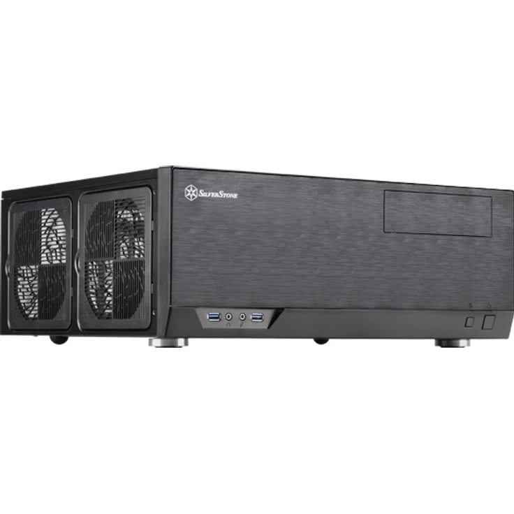 SilverStone SST-GD09B - Grandia HTPC ATX Desktop Gehäuse mit hochleistungsfähigem und geräuscharmen Kühlsystem, schwarz – Bild 4