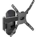 Vivanco voll bewegliche Wandhalterung für TV-Geräte mit 48-102cm (19-40 Zoll) Bildschirmdiagonale, (VESA 75x75 - 200x200, 25kg, 10 Grad neigbar, 90 Grad schwenkbar, Wandabstand 3,5 - 34 cm) schwarz