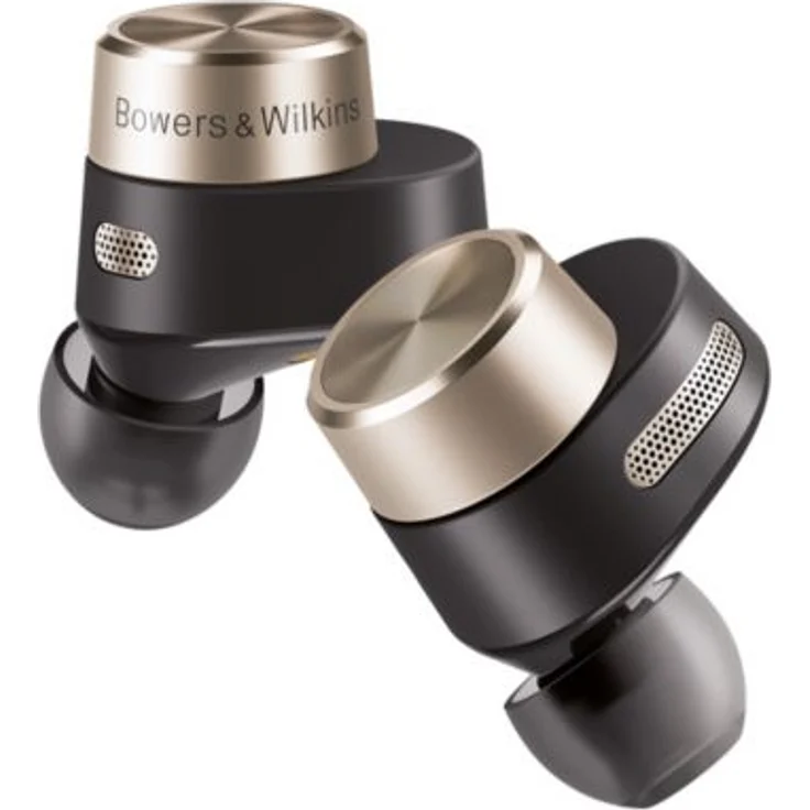 Bowers & Wilkins PI7 Black True Wireless In-Ear-Kopfhörer, Noise Cancelling, kabellos, wasserdicht (IP54), schwarz, gold – Bild 5