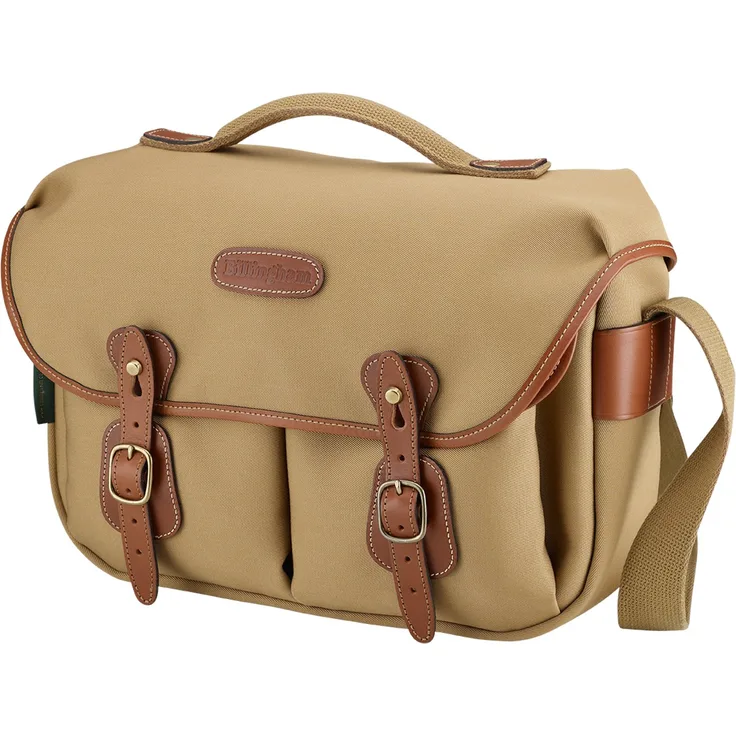 Billingham Hadley Pro Canvas-Kameratasche, Khaki mit beigefarbenen Lederrändern (UK Import)