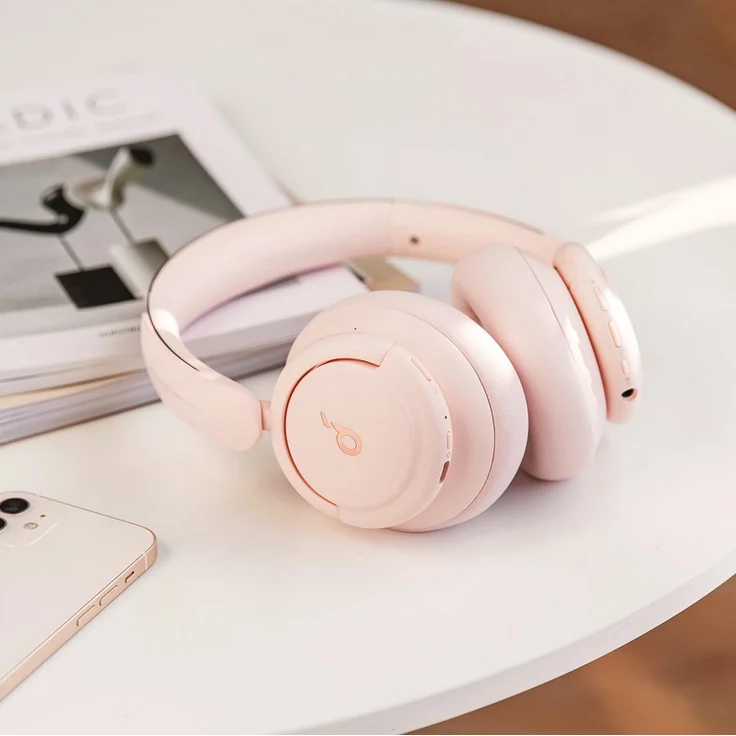 Anker Soundcore Life Q30, Sakura rosa Over-Ear-Kopfhörer mit Bluetooth, Mikrofon, Noise Cancelling, rosa – Bild 6