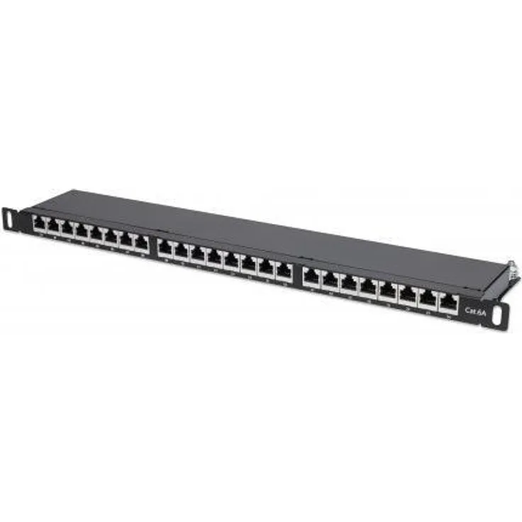 Intellinet 720922 Patchpanel 24 Plätze 19'' Cat6a abgeschirmt schwarz