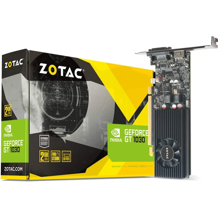 Zotac GeForce GT 1030 Grafikkarte (NVIDIA GT 1030, 2GB GDDR5, 64bit, Base-Takt 1227 MHz - Boost-Takt 1468 MHz, 6 GHz) – Bild 3