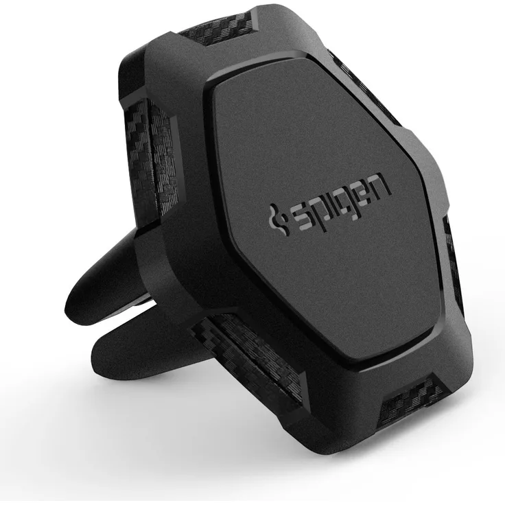 Spigen Kuel QS11 Auto Magnet Handyhalterung Schlankes Profil Hexagon Design, KFZ Halterung Lüftung, schwarz