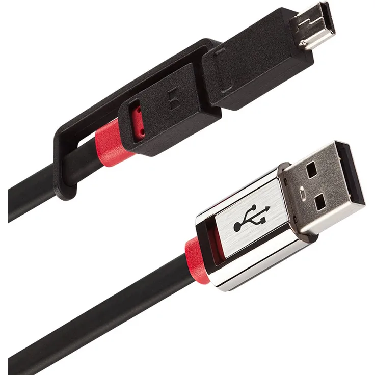 Monster MM Connect2 Micro-Mini USB Kabel (USB A auf Micro-Mini USB, 0,3m)