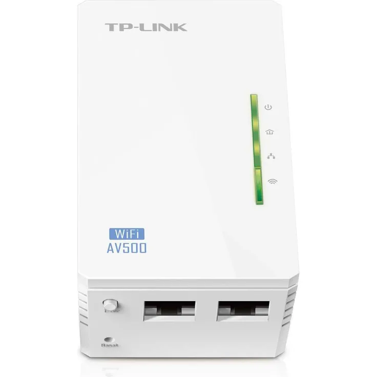 TP-Link TL-WPA4220 AV600 WLAN N300 WiFi Powerline (max. 600Mbit-s Powerline, max. 300Mbit-s WLAN 2,4GHz, Plug & Play, kompatibel zu allen Powerline Adaptern, 1-Teilig) weiß