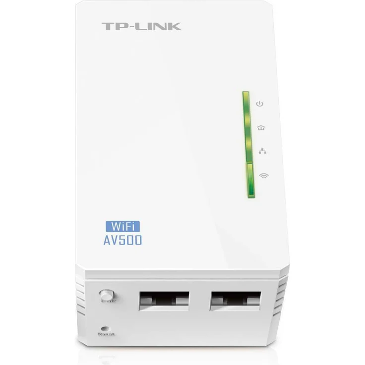 TP-Link TL-WPA4220 AV600 WLAN N300 WiFi Powerline (max. 600Mbit-s Powerline, max. 300Mbit-s WLAN 2,4GHz, Plug & Play, kompatibel zu allen Powerline Adaptern, 1-Teilig) weiß – Bild 1