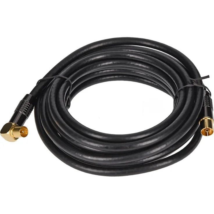 Georges Antennenkabel schwarz 90° gewinkelt 5m