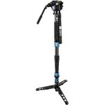 SIRUI P-204SR-VA-5 Einbeinstativ mit Standspinne und Videoneiger (20° neigbar, 360° drehbar) Aluminium