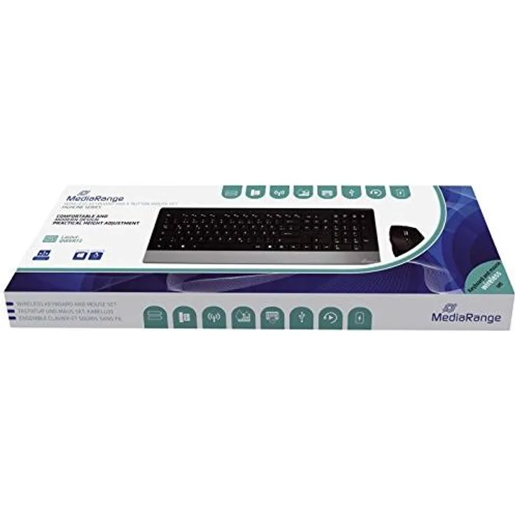 MediaRange MROS105 Wireless Combo schwarz, USB, DE QWERTZ