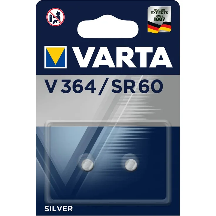 VARTA Batterien Alkaline Knopfzelle V364 Knopfzellen (2er Pack, in Original Blisterverpackung)