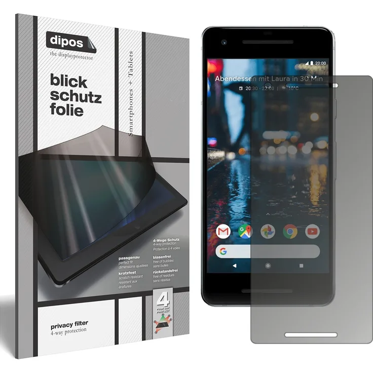 Google Pixel 2 Schutzfolie Blickschutzfolie - Privacy Filter Displayschutzfolie mit AntiReflex Effekt
