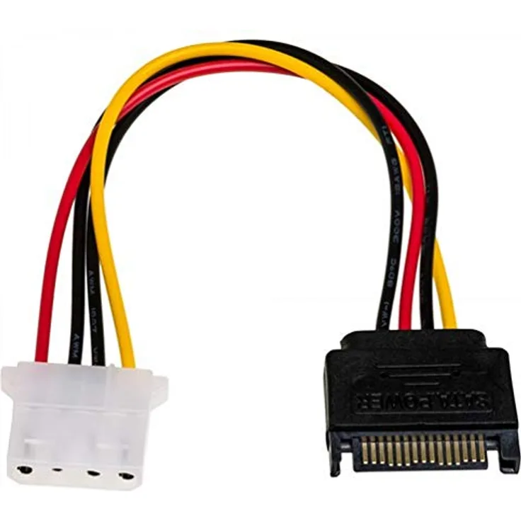 Akyga AK-CA-11 SATA Stecker auf Molex 4 pin Buchse Adapter Kabel 15cm