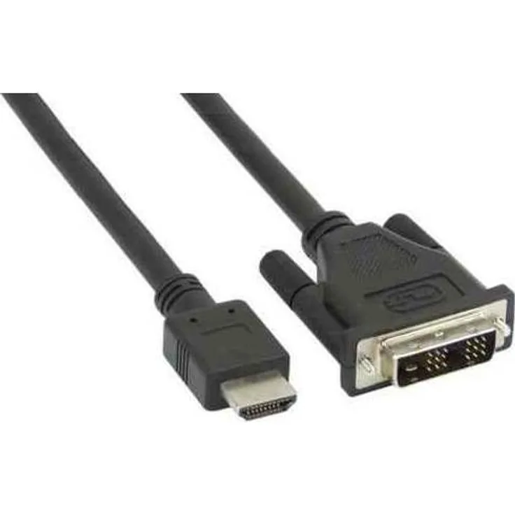 HDMI-DVI Kabel - HDMI 19pol (M) - DVI (M) - 1,0m - schwarz - mit Ferrit (17662)