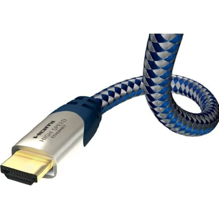 inakustik – 0042305 – Premium High Speed HDMI 2.0b Kabel mit Ethernet | Für die Übertragung von Ultra HD Signalen | 5m in Blau | 2160p - 4K50-60Hz - Audio Return Channel - HDR-Support - HD Audio
