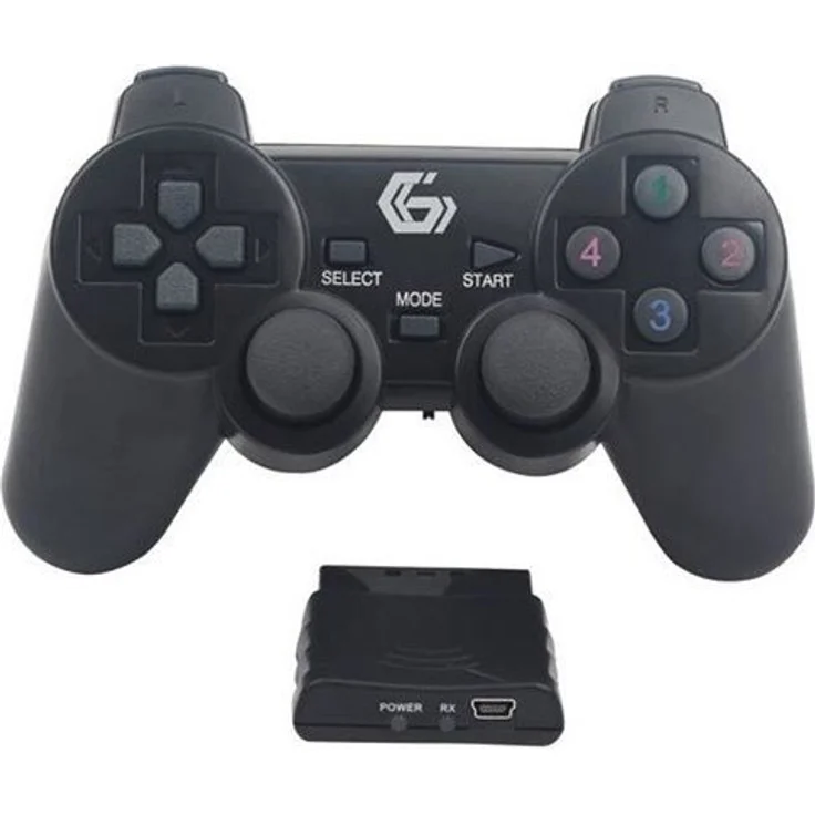 Gembird Wireless Vibration Gamepad Schwarz (JPD-WDV-01) (PC, PS2, PS3) – Bild 2
