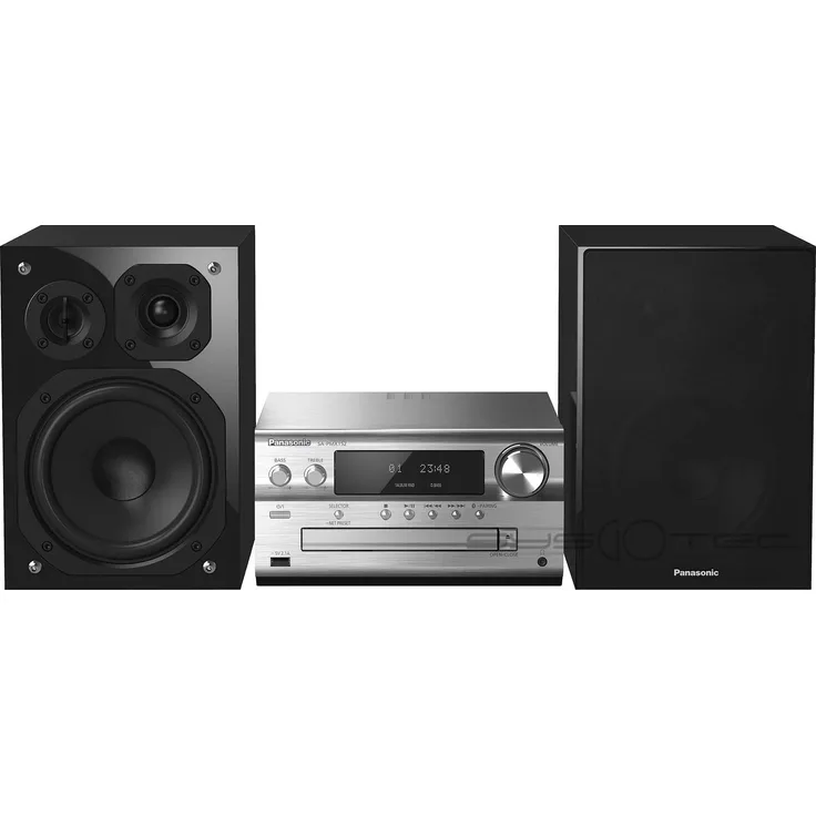 Panasonic SC-PMX152EGS Stereo mit Bluetooth (DAB+, CD, , Micro- mit 120 Watt RMS, USB, Airplay) silber