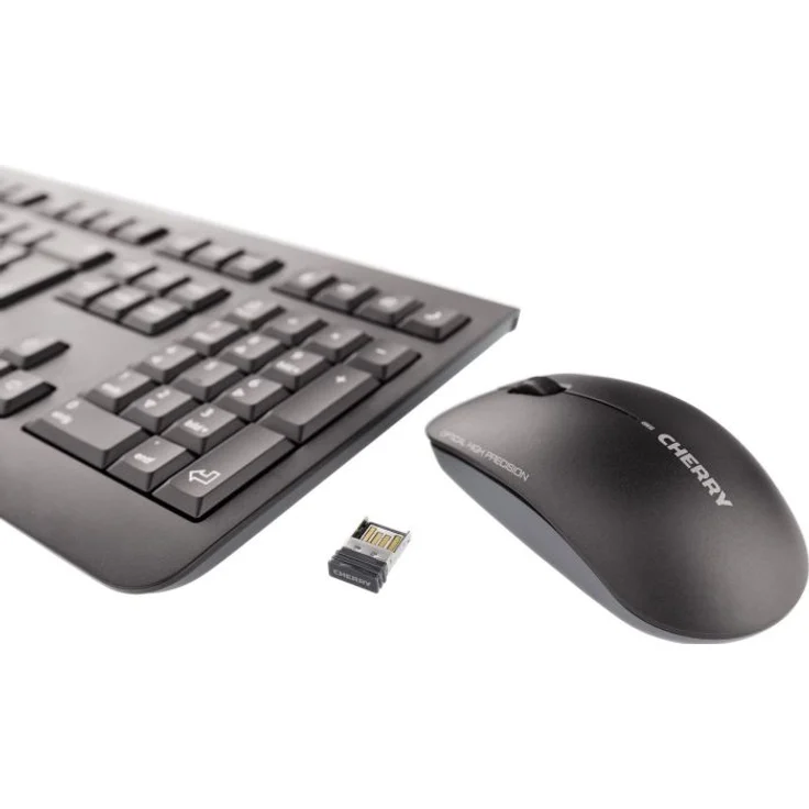 CHERRY DW 3000 - Tastatur-und-Maus-Set - kabellos - 2.4 GHz - Deutsch QWERTZ - CHERRY LPK - Schwarz, Anthrazit (JD-0710DE-2) – Bild 7