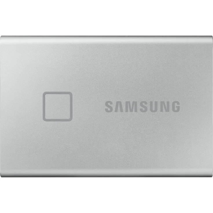 Samsung T7 Touch MU-PC500S - Solid-State-Disk - verschlüsselt - 500 GB - extern (tragbar) - USB 3.2 Gen 2 (USB-C Steckverbinder) - 256-Bit-AES - Silber (MU-PC500S/WW) – Bild 1