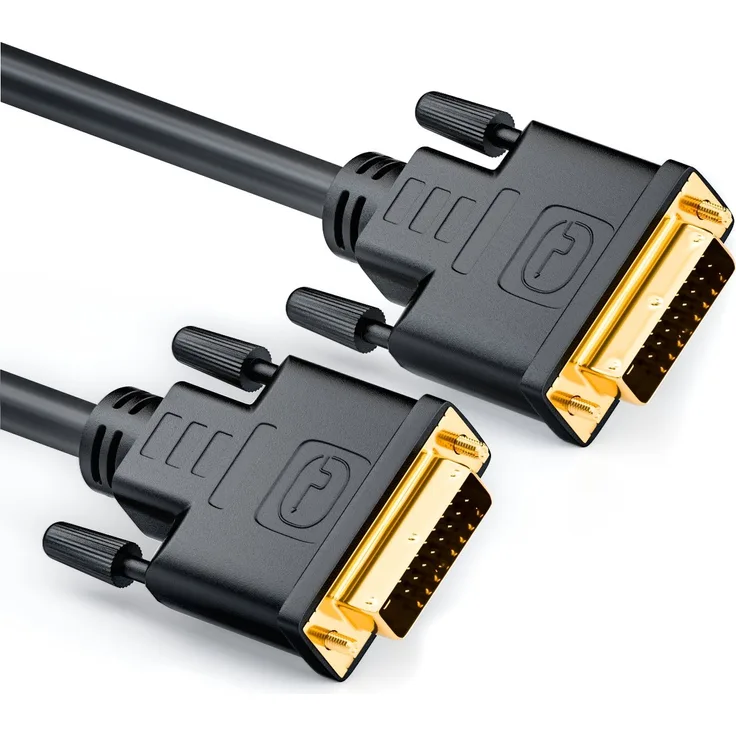 deleyCON 5m DVI zu DVI Kabel DUAL LINK DVI-D 24+1 [ vergoldete Kontakte ]