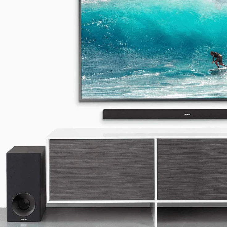 Denon DHT-S316BKE2 2.1 Soundbar mit Subwoofer, kabellos/kabelgebunden, geeignet für TV, schwarz (2019) – Bild 12
