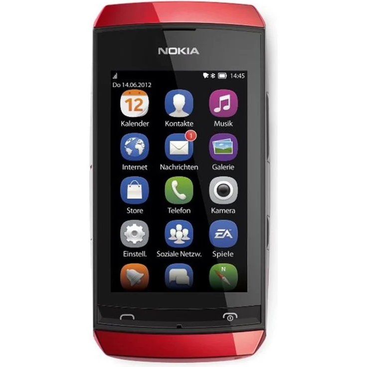 Nokia Asha 305 Smartphone Pixel (7,6 cm Pixel (3 Zoll) Touchscreen, 2 Megapixel Kamera, GPS) rot – Bild 3