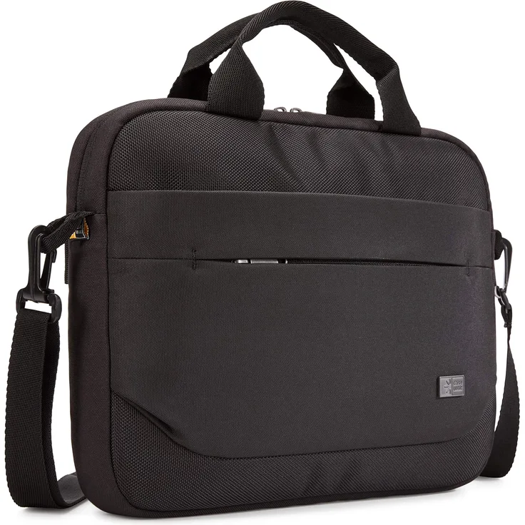 Case Logic Advantage Attaché 11,6 Zoll Laptoptasche mit Einschubtasche für Tablet und Vorderfach für Kleingeräte Schwarz