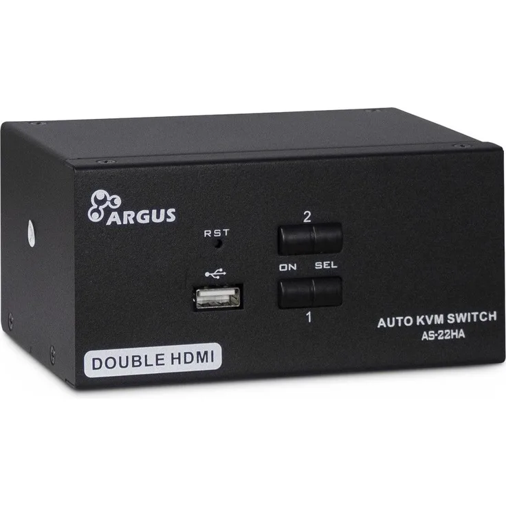 Inter-Tech KVM KVM-AS-22HA HDMI line in 4X HDMI 4X 3,5mm 3pol. Klinke 1 Power line Out 2X USB 2X 3,5mm 3pol Klinke 2X HDMI