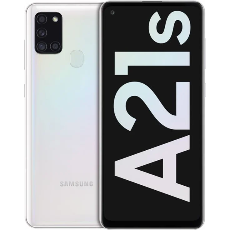 Samsung Galaxy A21s Smartphone 16,51cm (6,5 Zoll) AMOLED-Display, 32GB interner Speicher, 3GB RAM, Dual-SIM, Android, White – Bild 1