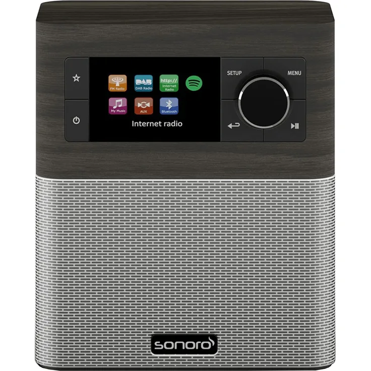 Sonoro sonoroSTREAM (2018) Internetradio mit Bluetooth, WLAN, TFT-Display, Wecker, schwarz, silber - Preisvergleich