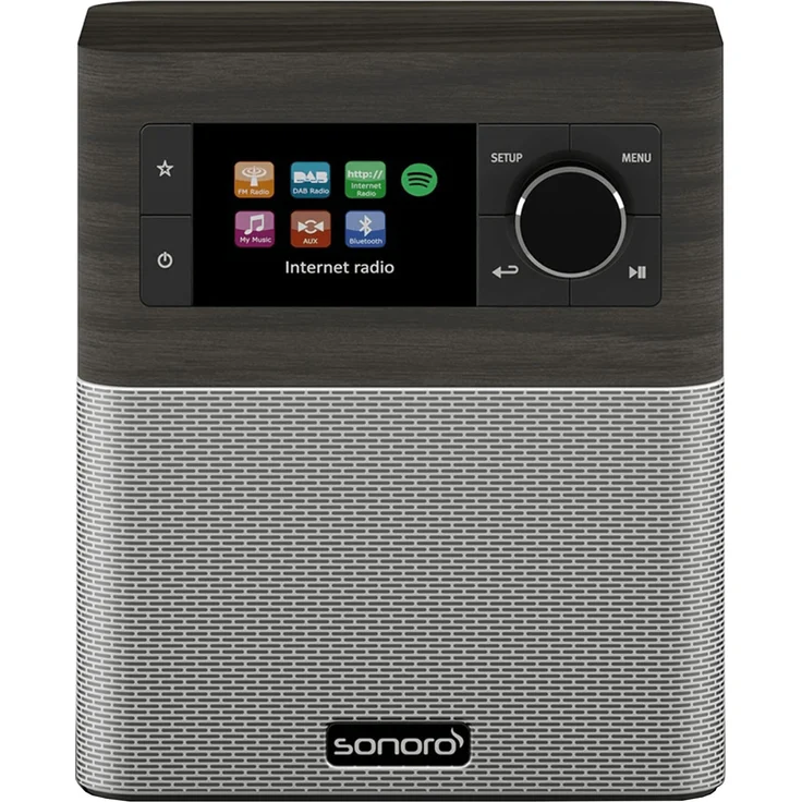 Sonoro sonoroSTREAM (2018) Internetradio mit Bluetooth, WLAN, TFT-Display, Wecker, schwarz, silber - Preisvergleich – Bild 1