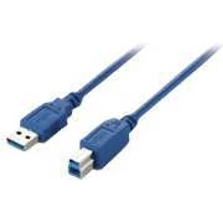 Equip USB Kabel A -> B St-1.80 m Polybeutel, blau