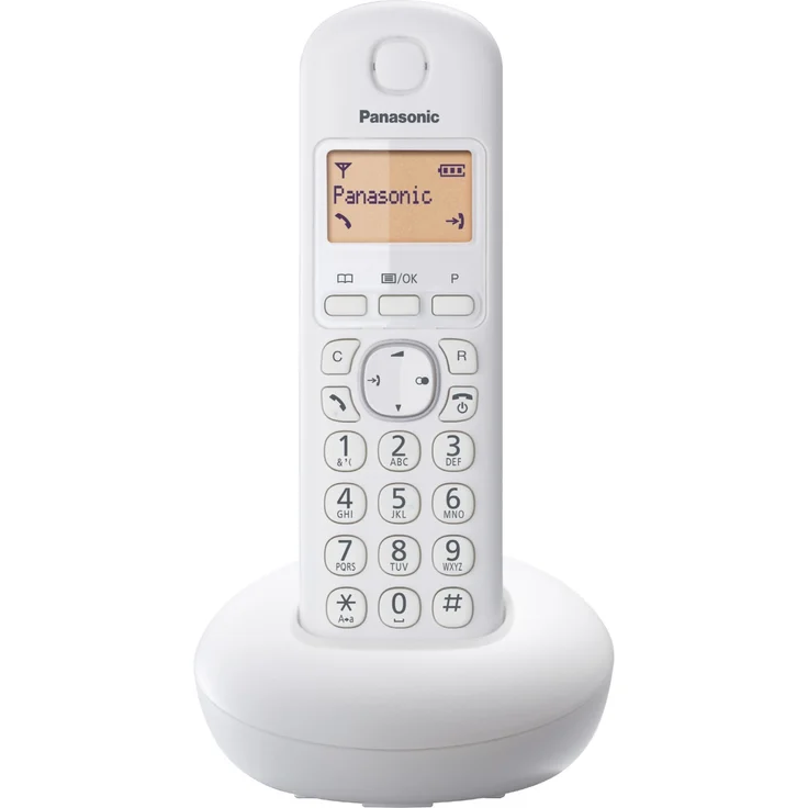 Panasonic KX-TGB210GW - Schnurlostelefon mit Rufnummernanzeige-Anklopffunktion - DECT 6.0 - dreiweg Anruffunktion - weiß – Bild 1